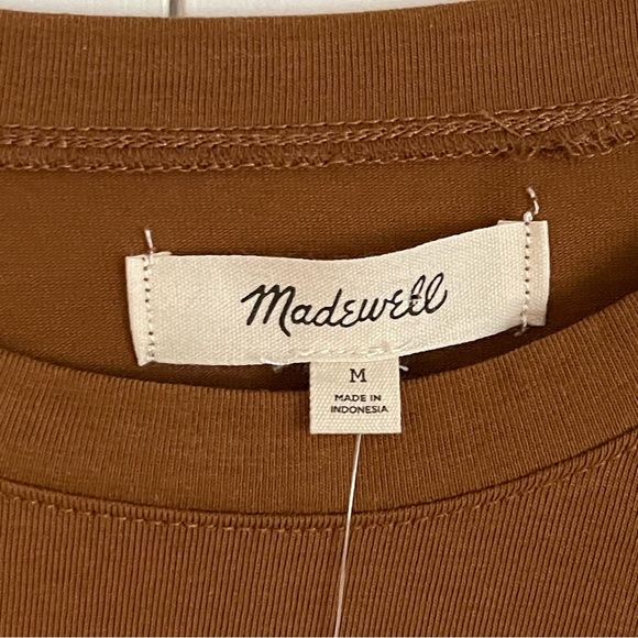 Madewell Crepe Drop-Shoulder Bubble-Sleeve Tee, Size M NWT MB156 - Picture 6 of 9